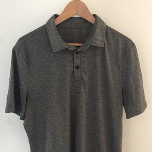 Lululemon men's large Evolution Short Sleeve Polo Shirt (gray)